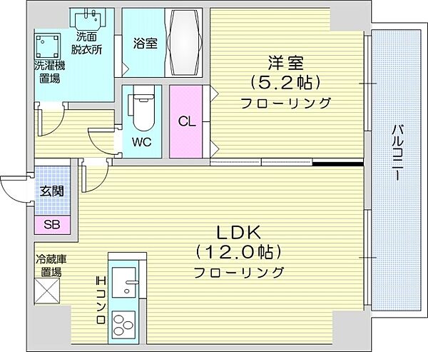 アヴェニュ近美前 ｜北海道札幌市中央区北一条西17丁目(賃貸マンション1LDK・4階・39.69㎡)の写真 その2