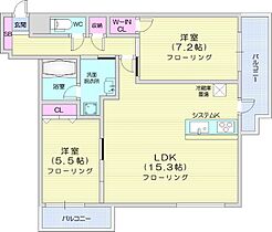 北海道札幌市中央区南四条東4丁目（賃貸マンション2LDK・5階・66.57㎡） その2