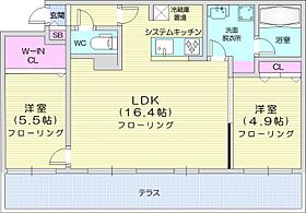 ブランシャールNAKAJIMA PARK FRONT  ｜ 北海道札幌市中央区南九条西7丁目（賃貸マンション2LDK・1階・58.50㎡） その2