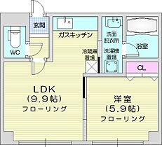 北海道札幌市北区北三十一条西5丁目（賃貸アパート1LDK・3階・36.30㎡） その2