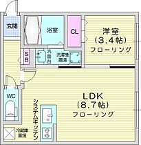 PATHOS MARUYAMA  ｜ 北海道札幌市中央区南七条西26丁目（賃貸マンション1LDK・4階・32.48㎡） その2