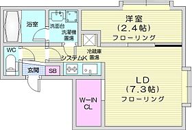 MARE  ｜ 北海道札幌市白石区南郷通6丁目北（賃貸マンション1DK・3階・26.36㎡） その2