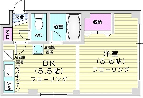 メゾンドボワール円山 ｜北海道札幌市中央区北二条西27丁目(賃貸マンション1DK・2階・23.04㎡)の写真 その2