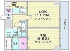 LennonTerraza6-3  ｜ 北海道札幌市中央区南六条東3丁目（賃貸マンション1LDK・6階・40.77㎡） その2