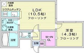 STRAHL  ｜ 北海道札幌市豊平区月寒西一条7丁目（賃貸マンション1LDK・3階・33.57㎡） その2