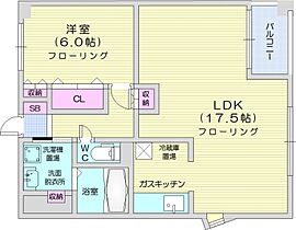 デベックス217  ｜ 北海道札幌市北区北二十一条西7丁目2-32（賃貸マンション1LDK・4階・55.00㎡） その2