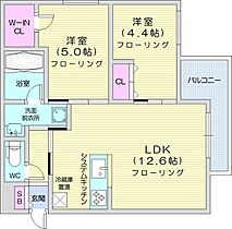 S-RESIDENCE北円山alesia  ｜ 北海道札幌市中央区北八条西24丁目（賃貸マンション2LDK・1階・48.56㎡） その2