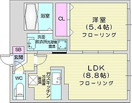 北海道札幌市東区北三十四条東18丁目（賃貸マンション1LDK・4階・32.32㎡） その2