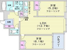 ラフィネタワー札幌南3条  ｜ 北海道札幌市中央区南三条東3丁目（賃貸マンション2LDK・13階・56.30㎡） その2