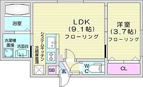 北海道札幌市手稲区前田二条11丁目（賃貸マンション1LDK・1階・30.11㎡） その2