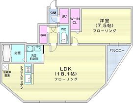 シャトーライフ中島公園1  ｜ 北海道札幌市中央区南九条西7丁目（賃貸マンション1LDK・2階・57.37㎡） その2