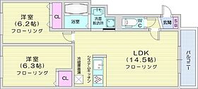 iCera北32条  ｜ 北海道札幌市東区北三十二条東18丁目（賃貸マンション2LDK・1階・62.06㎡） その2