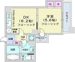 プロシード環状通東  ｜ 北海道札幌市東区北十六条東15丁目（賃貸マンション1DK・6階・29.14㎡） その2