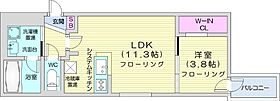 GRANCOCOOE  ｜ 北海道札幌市北区北十六条西3丁目（賃貸マンション1LDK・3階・36.87㎡） その2