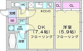 北海道札幌市東区北四十条東8丁目（賃貸マンション1LDK・2階・31.90㎡） その2