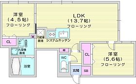 北海道札幌市北区新琴似六条1丁目（賃貸マンション2LDK・3階・50.52㎡） その2