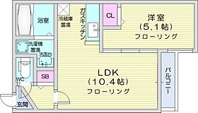 コローレE6  ｜ 北海道札幌市東区北十一条東6丁目（賃貸マンション1LDK・1階・35.22㎡） その2