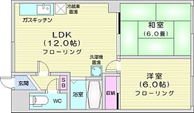 北海道札幌市北区北三十条西2丁目（賃貸アパート2LDK・2階・48.00㎡） その2