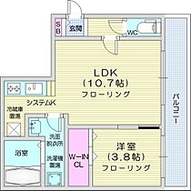 クラス南郷  ｜ 北海道札幌市白石区南郷通6丁目南（賃貸マンション1LDK・4階・35.09㎡） その2