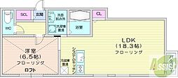 札幌市東区北十四条東8丁目マンション 1LDKの間取図画像