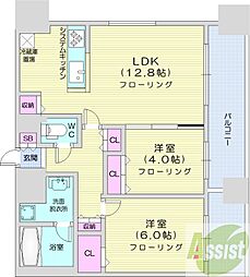 MJsquare KOTONI 2LDKの間取図画像