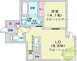 PinoKitamaruyama 1LDKの間取図画像