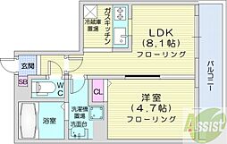ローレル17 1LDKの間取図画像