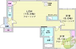フェイス 2LDKの間取図画像