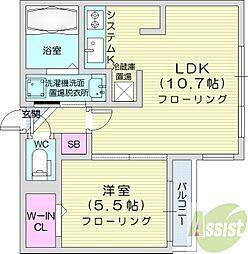 LienN9 1LDKの間取図画像