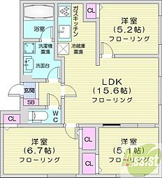 BRIGHTGARDEN209 3LDKの間取図画像