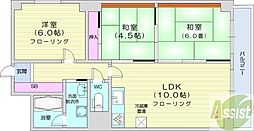 メゾン・ド・神宮 3LDKの間取図画像