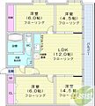 クィーンパレス宮の森4階6.0万円