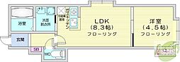 アルティス環状通4 1LDKの間取図画像