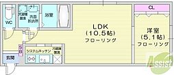 アクシズ171 1LDKの間取図画像