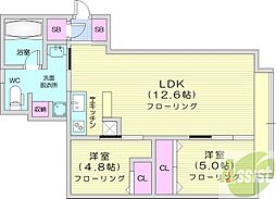 ラ・カンパネラ 2LDKの間取図画像