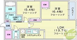 N-スタイル.ステラ 2LDKの間取図画像