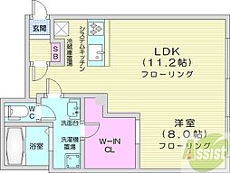 レブニーズザ・レジデンスN21 1LDKの間取図画像