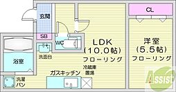 アステリア 1LDKの間取図画像