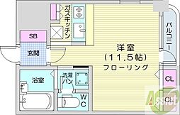 サンシャインシティ弐番館 1Kの間取図画像