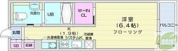レジディア大通公園 1Kの間取図画像