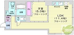 プライムアーバン大通公園1 1LDKの間取図画像