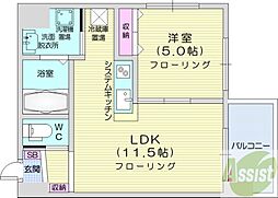 モルティーニ表参道 1LDKの間取図画像