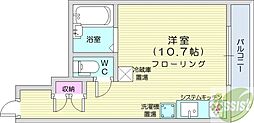 ソフィーア・ナルセ ワンルームの間取図画像