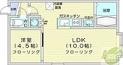 RITZ宮の森 1LDKの間取図画像