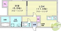 ルーチェ 1LDKの間取図画像