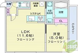 e′clair 1LDKの間取図画像