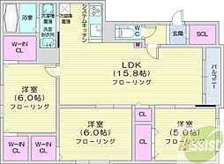 レガーノ-5 3LDKの間取図画像