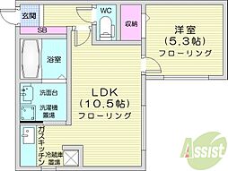 グランデプレシア環状通東 1LDKの間取図画像