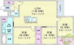 ZABOHILLSIDAIMAE 3LDKの間取図画像