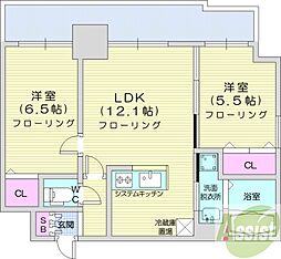 ブロックヒルズ 2LDKの間取図画像